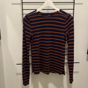 J.crew striped zipper long sleeve